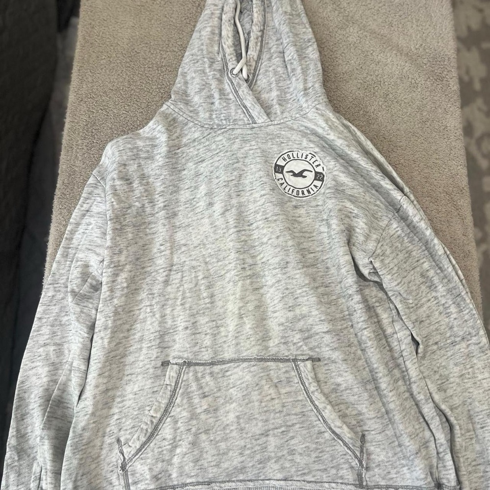 Hollister Light Gray Hoodie